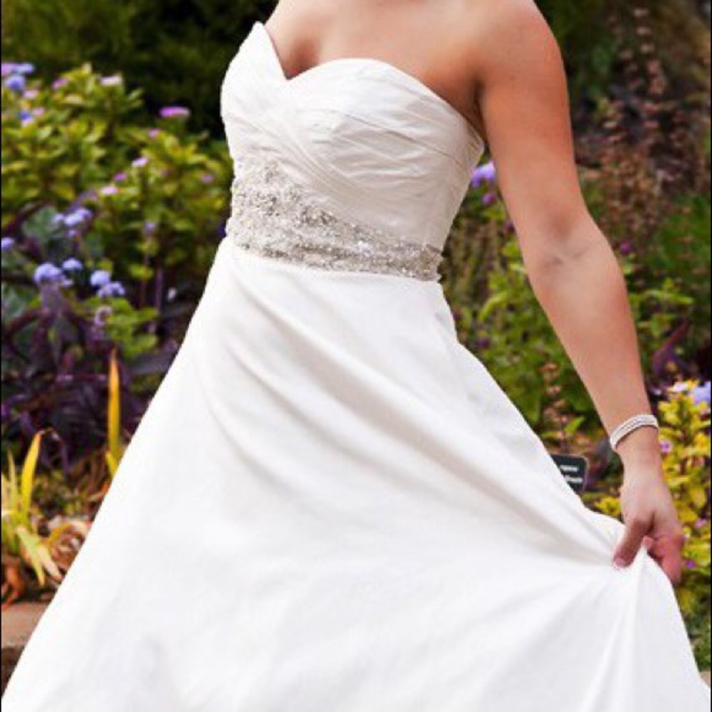 Angelina Faccenda 1203 Natural Silk Wedding Dress